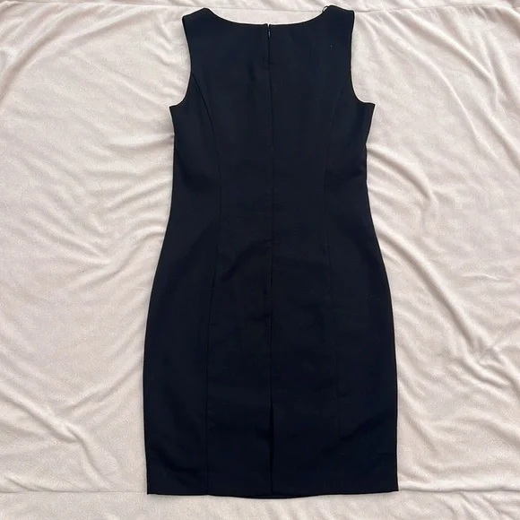 Tahari ASL Black Sheath Mini Dress Scoop Neck Sleeveless women’s 4 - Picture 7 of 8